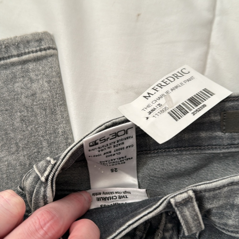 * Joe's Jeans Women Charlie High Rise Skinny Ankle Grey Distressed Jeans - Picture 4 of 11
